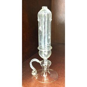 Vintage Catskill Mountain 7" Crystal Glass Chamber Drip Oil Candle